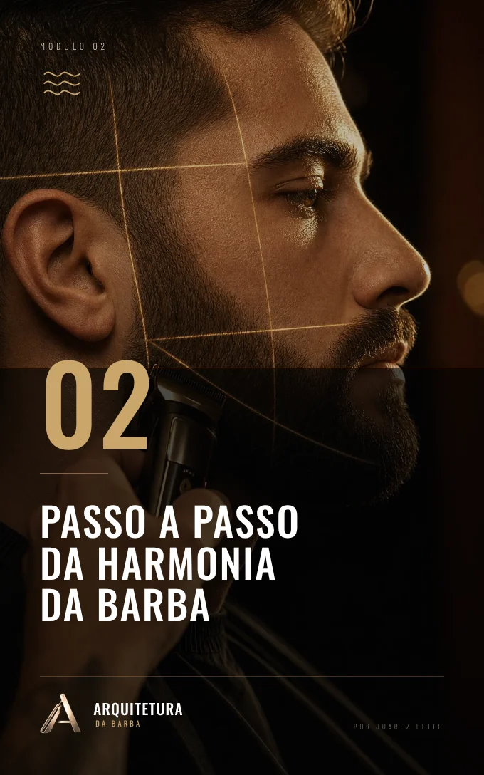Capa do módulo 02, Passo a passo da harmonia da barba